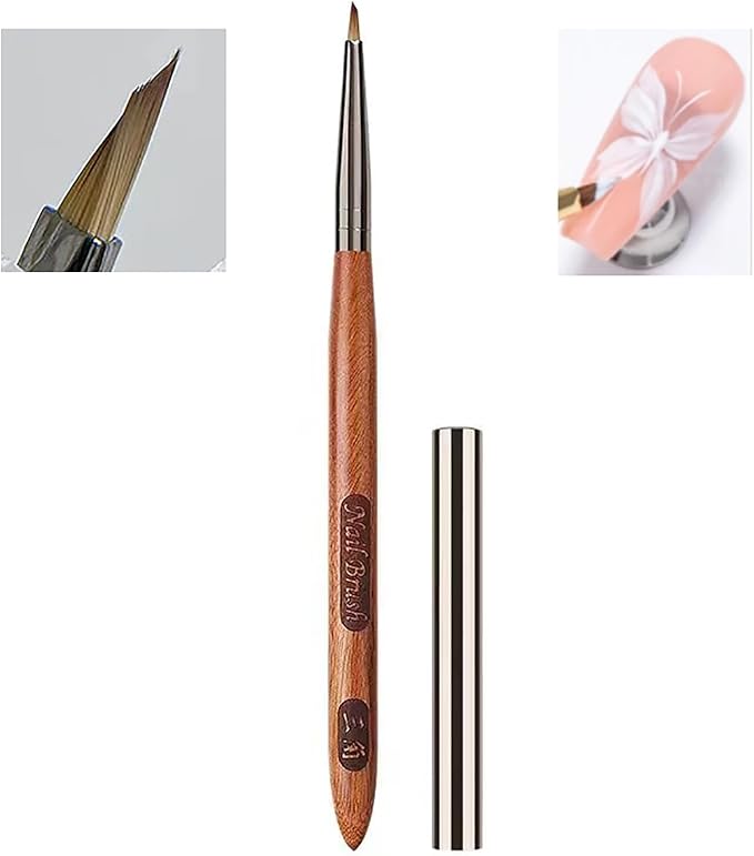 Nail Brush for Drawing Petals and Butterflies, Watercolor Paint Brushes for Oil Painting, Acrylic Paint Brushes（1 PACK） (brown)