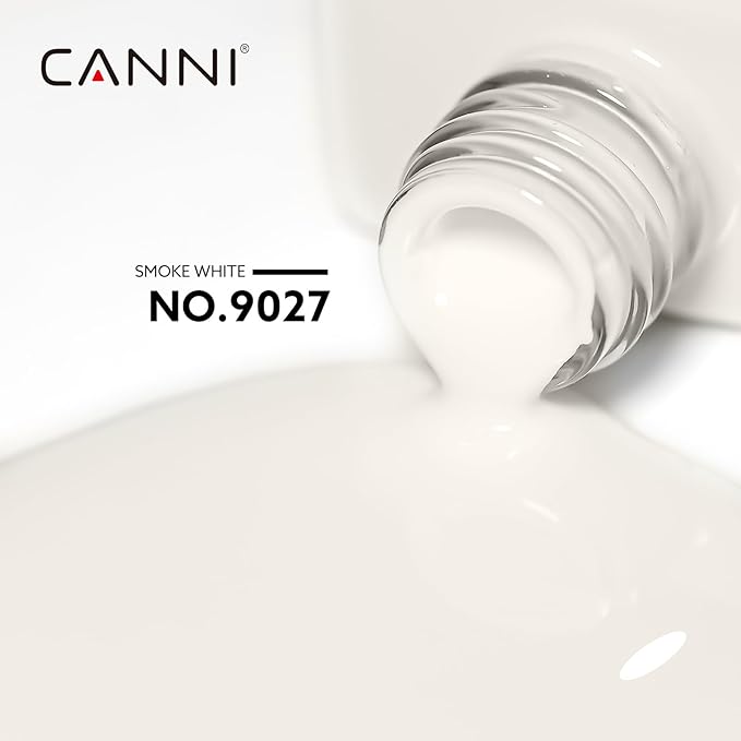 CANNI Milky Gel Nail Polish, 1Pcs White Gel Polish Color High Gloss Soak Off UV Nail Manicure Salon DIY