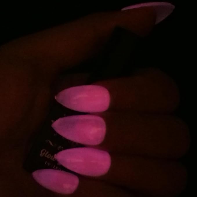 Glow in the dark Clear Gel Polish 10ML semi-clear jelly gel glow magenta color for nail art design (GP66fCR)
