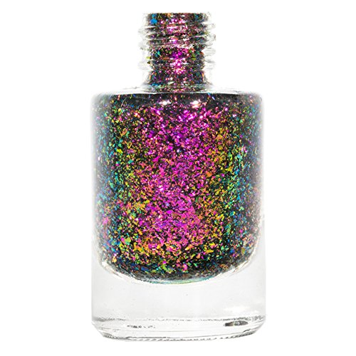 ILNP Neon Rosebud - Fuchsia, Green, Gold Ultra Chrome Color Shifting Flakie Nail Polish