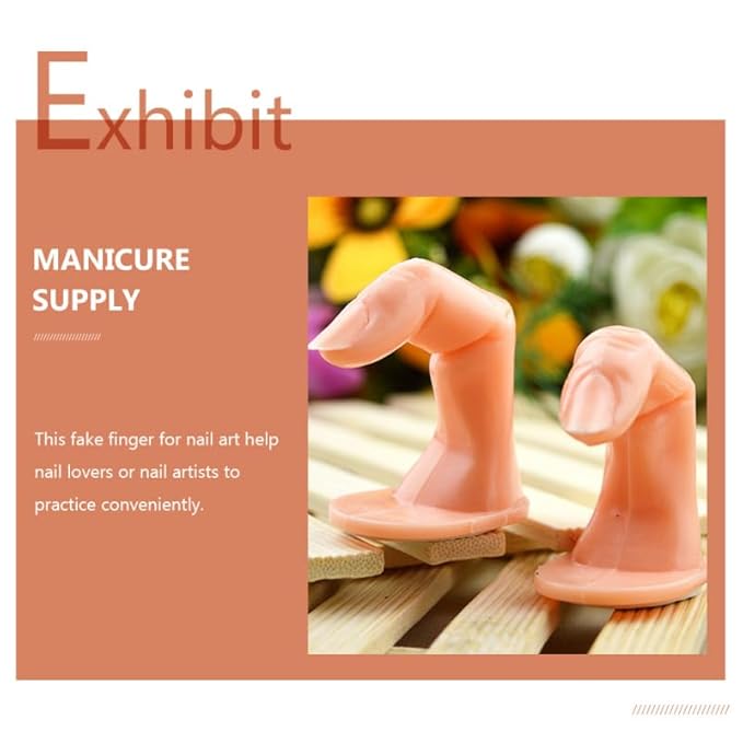 20pcs Practice Nail Art Fake Fingers Simulation Fingers for Nail Hand Easy to Carry