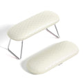 AORAEM Nail Arm Rest Cushion, Nail Hand Cushion Microfiber Leather Manicure Hand Pillow Stand Professional Nail Rest Table Desk Station for Nails Art DIY Use (Creamy White)
