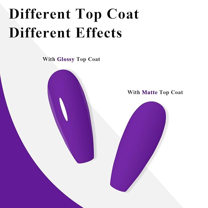 Imtiti Gel Nail Polish, Deep Purple Gel Polish Soak Off LED U V Nail Gel Polish Nail Polish DIY Nail Art Starter Manicure Salon Gel Nail Kit for Women Girls 10ML