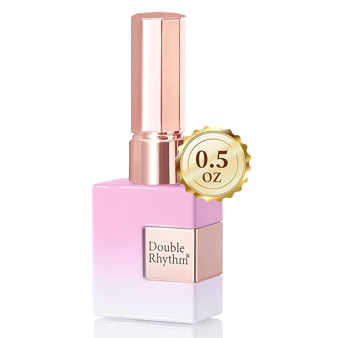 Double Rhythm 0.5 Oz Gel Nail Polish Neutral Natural Same Color Same Bottle Translucent Light Milky Pastel 15ML Manicure French Design Art DIY at Home (Pearl Purple-B1149)