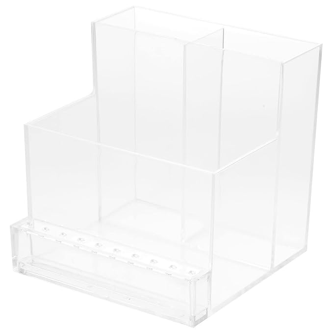 Uonlytech Bit Holder Nail Bit Nail Drill Bits Holder Stand Displayer Organizer Nail Polishing Storage Box Acrylic Holder Machine Manicure Accessory for Nails, Clear Mailbox Bracket Shelving Brackets