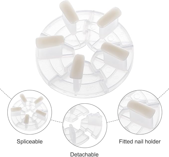 2pcs Acrylic Nail Stands Nail Stand for Press on Nails Display False Nails Holder for Painting Nails Practices Nail Art Kit Accessories, Clear