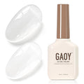 GAOY Jelly White Gel Nail Polish, 16ml Sheer Natural Base Color Soak Off Gel Polish, UV Light Cure for Nail Art DIY at Home, 4395 Milky Clear