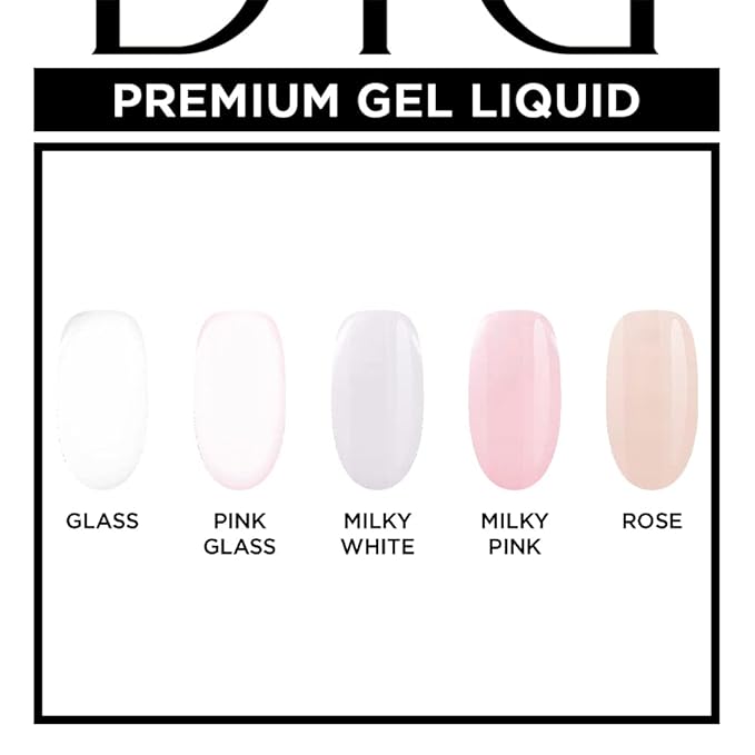 Didier Lab - Premium Gel Liquid Milky Pink - Builder Gel in a Bottle - Nail Extension for up to 5mm - Viscous - Easy Application - Suitable for Beginners - For UV Lamp – French Manicure – Pink Colour