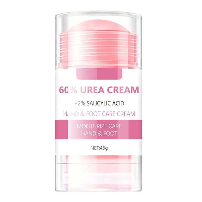 60% Urea plus 2% Salicylic Acid Hand and Foot Cream, Peach Scented Hand and Foot Moisturizer for Rough and Dry Cracked Hands, Elbows, Feet and Heels, Exfoliating Repair Balm, 1.58 OZ