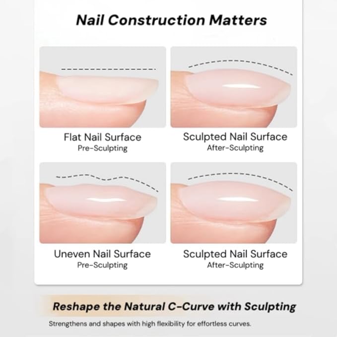 Hema Free Rubber Builder Base Gel Polishes, Soak Off LED UV Need Strengthener for Thin Flimsy Nail, Streak Free Thickening & Repair, Cream Yellow
