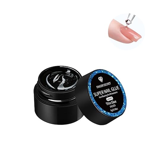 Nail Rhinestone Glue - Durable Nail Gem Adhesive, for Securing Nail Gems, Rhinestones & 3D Nail Charms, Long-Lasting Rhinestone Glue for Nails