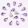 200Pcs Water Drop Nail Rhinestones Fancy Rhinestones Water Drop Nail Crystal Jewelry Making Rhinestones Suitable for DIY Crafts and Nail Art（Purple1）
