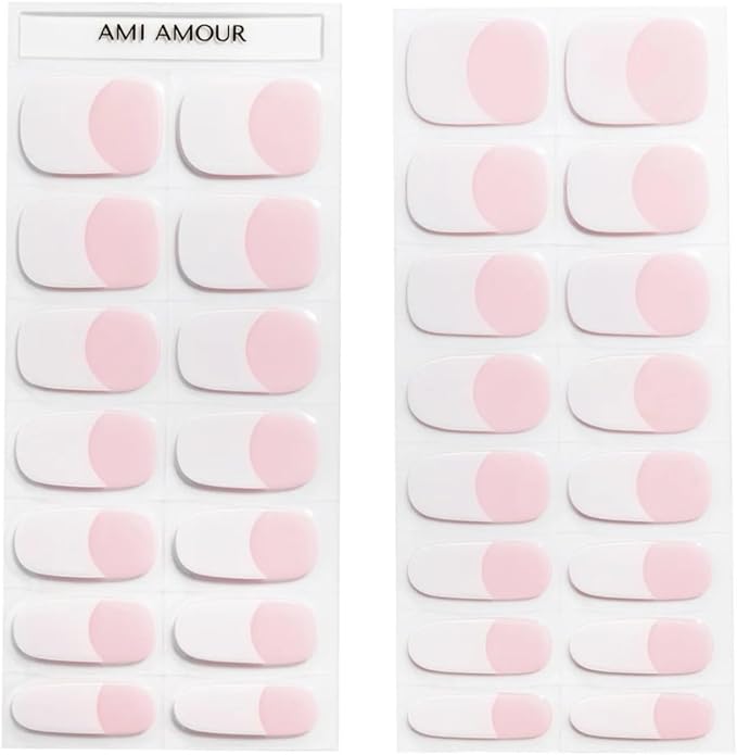 Ami Amour- Gel Nail Strips Cured Polish Color That Pops (Last 14+ Days) | Semi Cured Nail Sticker Wraps For Quick Easy Application (Mon Ami)