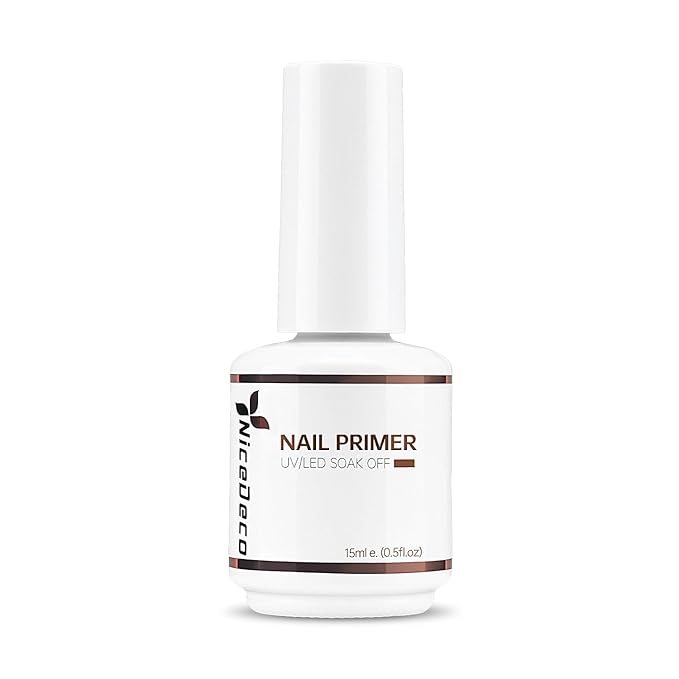 Nicedeco Hema Free Nail Primer Cruelty Free Vegan Nail Bonder, Fast Air Dry, No Lift Prep for Gel and Acrylic Powder, Foundation for Long-lasting Nail Polish