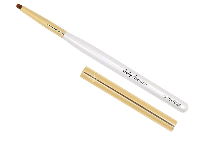 Daily Charme Nail Art Brush / 04 Texture, Small Cylinder Shaped Brush, Made of Blend of Goat Hair & Nylon, For Creating Textures