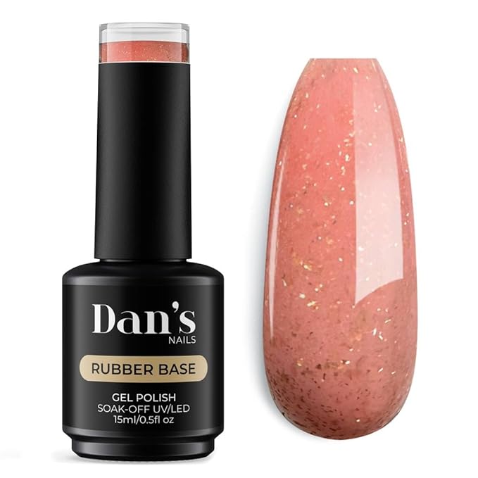 Dan's Nails Rubber Base Gel Polish Coat (Goldfish)