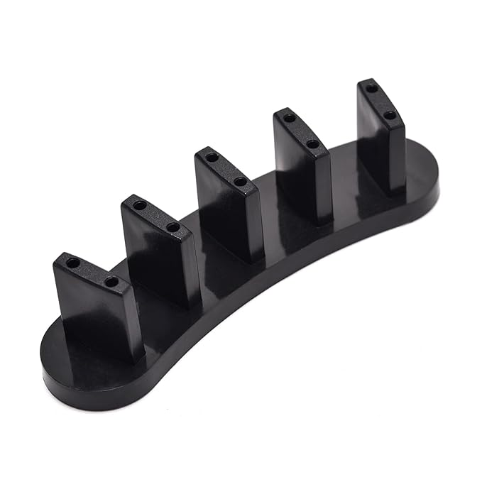 3pcs False Nail Art Tips Practice Display Stand Tool with 10 pcs False Nail Tips for Gel Nail Polish DIY Nail Training Tools (Black)