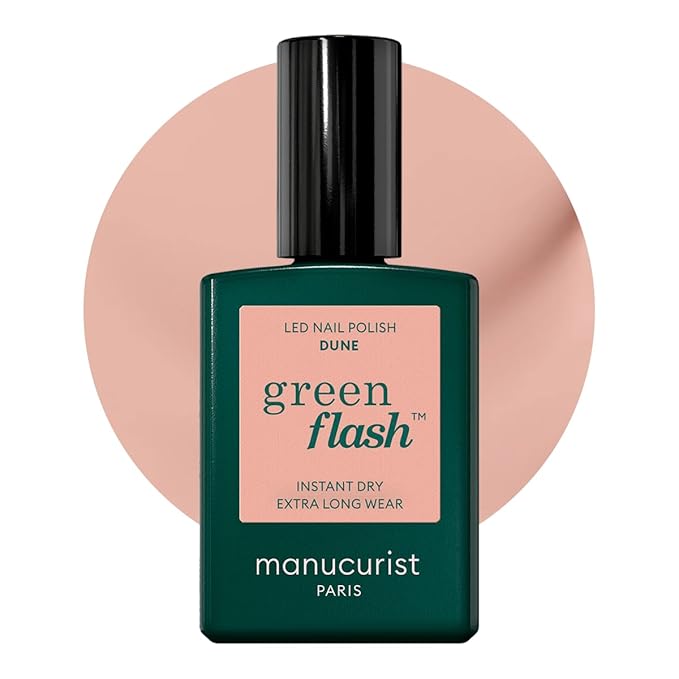 Manucurist Green Flash Gel Polish - Dune (Sandy Beige) - UV & LED Gel Nail Polish - 12-Free, Bio-Sourced (84%) - Professional Manicure - 15 ml