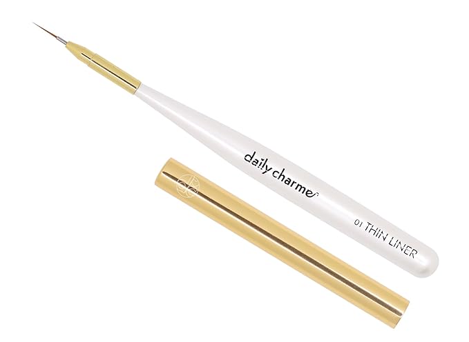 Daily Charme Nail Art Brush / 01 Thin Liner, Ultra Thin Fine Tip, Nail Tool for Delicate Fine Nail Art Manicure Designs, DIY Home/Professional