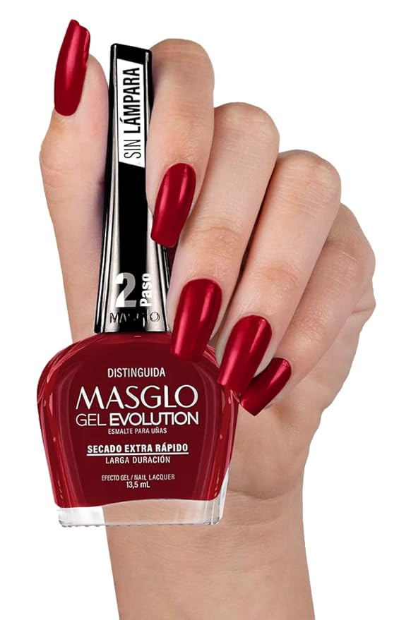 MASGLO Gel Evolution – Set of 3 Nail Polishes No UV/LED Lamp Needed, Fast-Drying, 12-Day Wear, 14-Free Formula, High-Gloss Finish, vegan (0.5 oz Each)