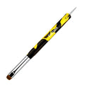 French Manicure Brush, Esclane 2 Way French Nail Brush with Dotting Tool for Manicure Cuticle Clean Up Nail Art Design, French Tip Brush (Yellow, #10)