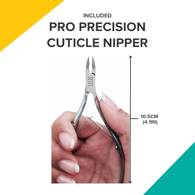 Rui Smiths Pro Stainless Steel 8-Piece Manicure Kit For Home And Salon With Professional Precision Cuticle Nipper And Metal Pusher Style No. 105