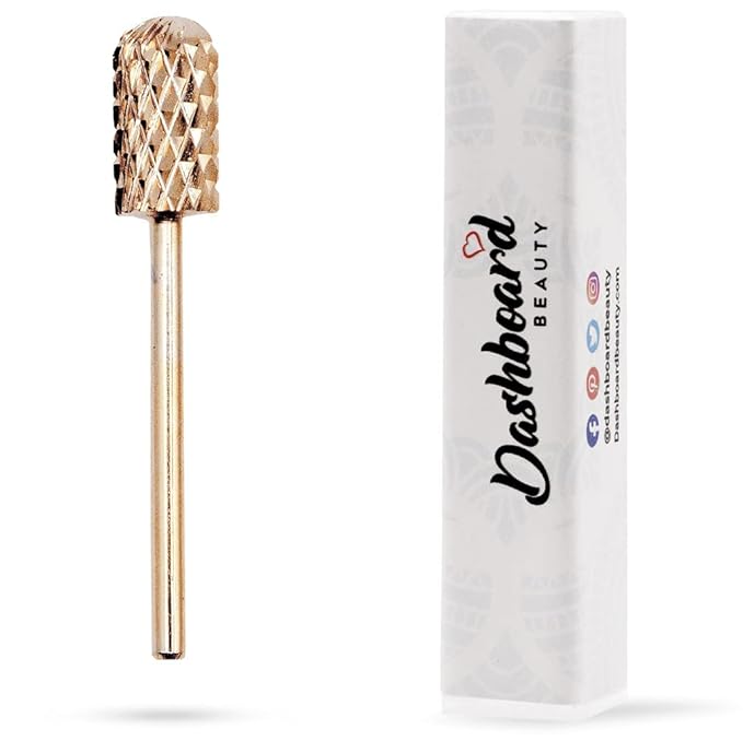 Dashboard Beauty Nail Drill Bit - Large Barrel Smooth Top with 2 Way Rotate use for Right & Left - 3/32" Shank Compatible with Any Efile Nail Drill - Ensure Safe Experience for Customers (XX Coarse)