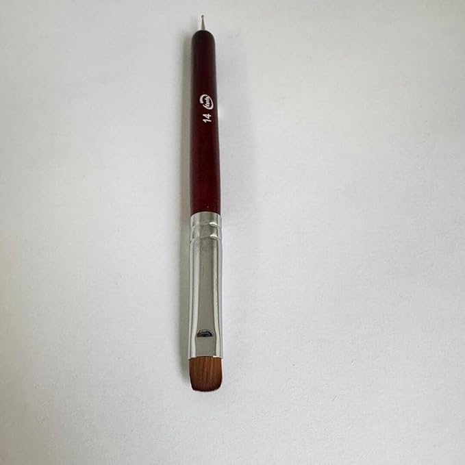 Vanfa Detailing Nail Art French Brush With Doting Tool Size #14 (Pack of 2)