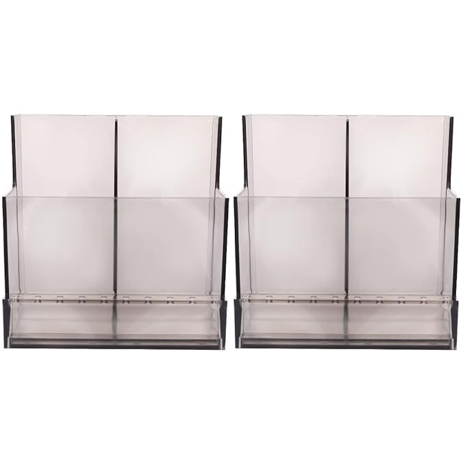 Beaupretty Clear Makeup Brush Holder 2pcs Nail Drill Bit Holder Box Professional Nail Art Polishing Grinding Drill Bit Holder Display Storage Box Bit Case Organizer for Nails Black Portable Nail Drill
