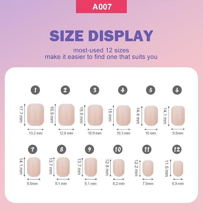 12Packs 288Pcs Short Square Press on Nails Pure Fake Nails Soft Gel False Nails Kit Square Nail Tips Solid Color Acrylic Nails Art for Women Manicure Deco 15 Size - 12 Colors