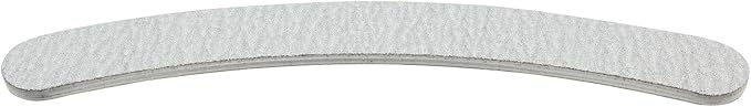 ForPro Professional Collection Zebra Curved Foam Board, 100/180 Grit, Double-Sided Manicure and Pedicure Nail Files, 7” L x .75” W, 12-Count