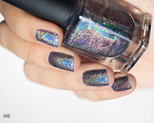 ILNP Maiden Lane - Charcoal Grey Ultra Holographic Nail Polish
