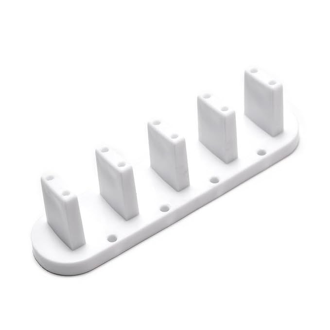 3pcs False Nail Art Tips Practice Display Stand Tool with 10 pcs False Nail Tips for Gel Nail Polish DIY Nail Training Tools (White)