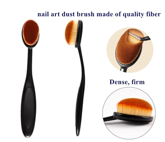 Daily Makeup Brush (Black) - Soft Nail Art Dust Powder Remover brush for Cleaning Fingernails, Makeup Tools