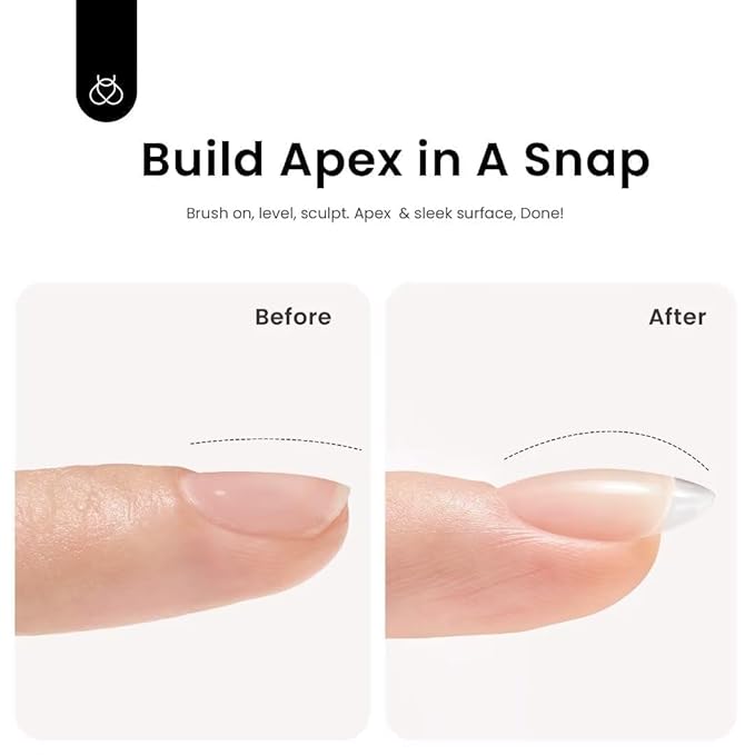 Beetles Hard Gel 10 in 1 Large Capacity 60g Clear Scuplted Gel for Nail Extension Sculpting & Overlays Building High Hardness with Nail Accessories for Pro Salon Use LED & UV Lamp Needed