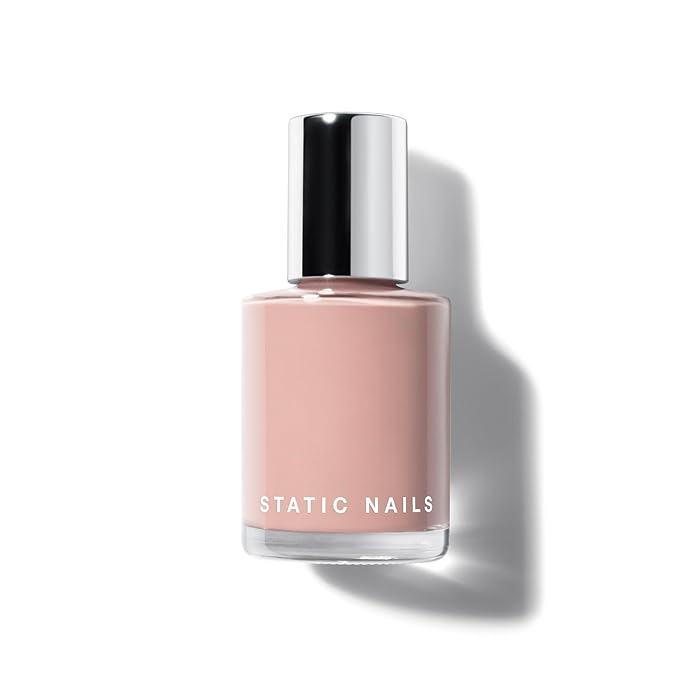 Static Nails 5-in-1 Rapid Growth Treatment Polish, Clinically Proven Hardener & Strengthener, Built-in Top & Base Coat, Quick Dry Formula, Repairs & Lengthens – Barely There (Milky Brown) 0.4 Fl Oz