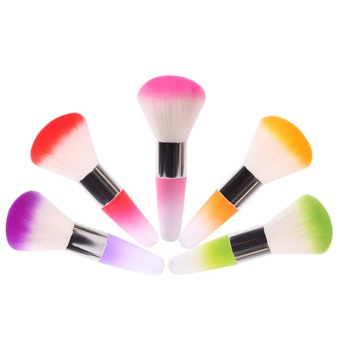 Soft Nail Art Dust Remover Powder Brush Cleaner For Acrylic & UV Nail Gel (purple)