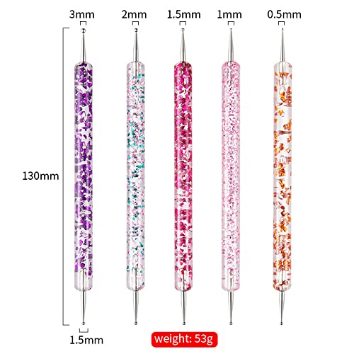 Nail Art Brushes Set, 20pcs Nail Design Painting Brushes, Professional Nail Art Design Brushes, Nail Fine Liner Brushes, Black