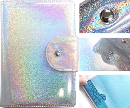 50 Slots Image Stamper Plate Collection Nail Art Stamp Plate Stamping Plates Cases Stamp Nail Template Organzier for 6.0x12.0cm and 9.5X14.5CM Nail Art Plates(Laser Silver)