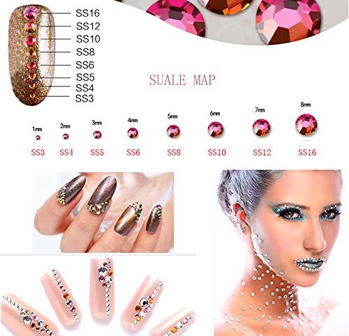 3000 Pieces Nail Rhinestone Horse Eye Diamond Drop Shaped Diamond Multicolor Suitable for Nail Art DIY Crafts Phone Clothes Shoes(5 Boxes)