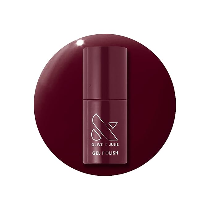 Olive & June Gel Polish | Valentine's Day | UV LED Nail Lamp Needed | Long Lasting Formula | Up to 21 Days of Wear | Damage-Free Removal | Salon-Quality Manicure, Pedicure | Obsessed | Dark Ruby