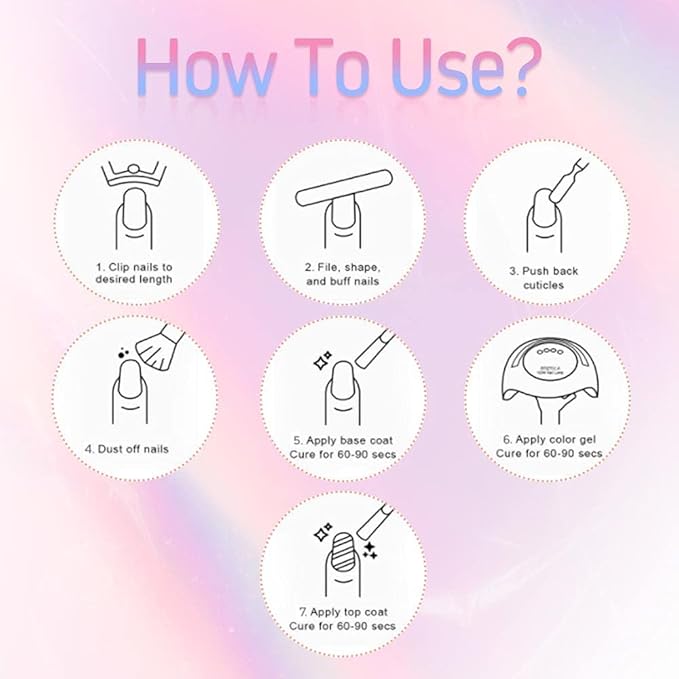 Gel Nail Polish Kit with Nail Art Decorations, Nail Polish Set include 11 Colors with Glossy & Matte Top Coat, Base Coat, Nail Stickers, Rhinestones decorations and Manicure Tools for Women