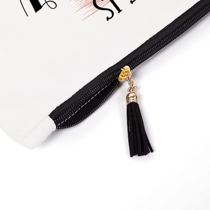 Nail Tech Gifts for Women, Nail Artist Gift Beautician Gift Nail Tech Charm Manicurist Gift Manicurist Graduation Gift Nail Technician Christmas Birthday Gifts, Life is Prettier with Polish Makeup Bag