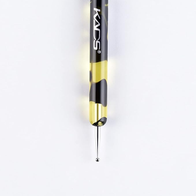 KADS Kolinsky Sable Brush 2 Way Acrylic Professional French Manicure Clean-up Brush Nail Art Brush Nail Dotting Pen (8#)