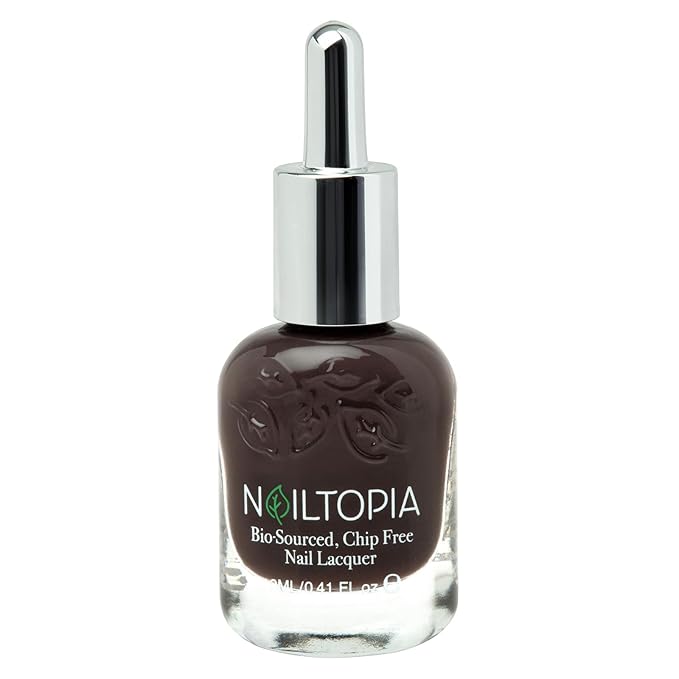 Nailtopia Bio-Sourced, Chip Free Nail Lacquer - All Natural, Strengthening Biotin and Superfood-Infused Polish - Chip Resistant Formula - Quick-Dry, Long Lasting Wear - Hater Blocker - 0.41 oz