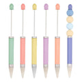 6pcs Rhinestone Picker Dotting Pen Beadable Rhinestone Adding Set for Diamond Painting Nail Art Self-Adhesive Wax Tip Pen Macaron Color