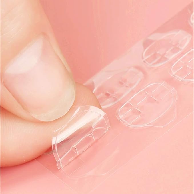 30 Sheets Waterproof Breathable Jelly Double Sided Adhesive Tabs Nail Glue Sticker False Nail Tips…