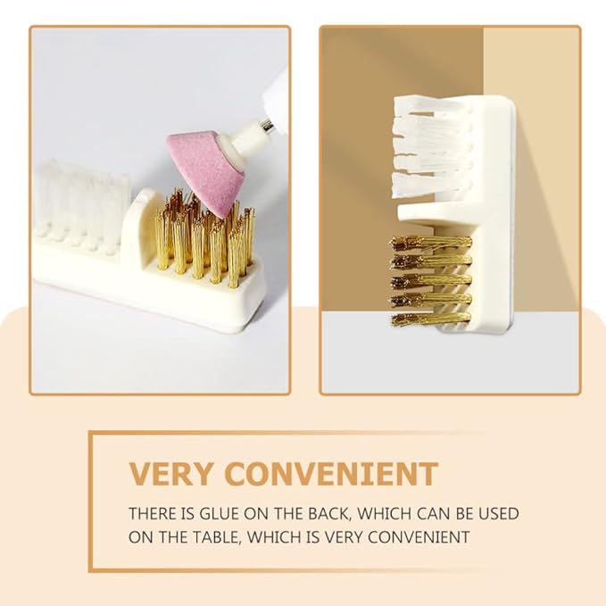 minkissy Cleaning Brushes for Drill 4pcs Drill Brush Copper Wire Bristles Nail Cleaner Tool for Nail Salon Home Use