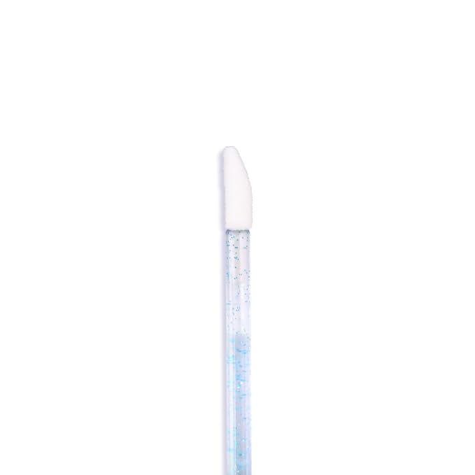 600 Pieces Disposable Lip Applicators – Lint-Free Versatile Doe Foot Makeup Wands for Lip Gloss, Lipstick, Lash Extensions, Beauty Starter Kits Essential (600 Brushes, Blue Crystal)