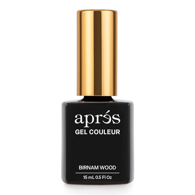 APRÉS Gel Couleur Trio Set - Gel Color, Base Coat, Non-Wipe Top Coat (15ml), Nail Polish Bundle (Birnam Wood)